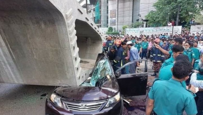 ক্রেন থেকে গার্ডার পড়ে প্রাইভেটকারের ৪ যাত্রী নিহত
