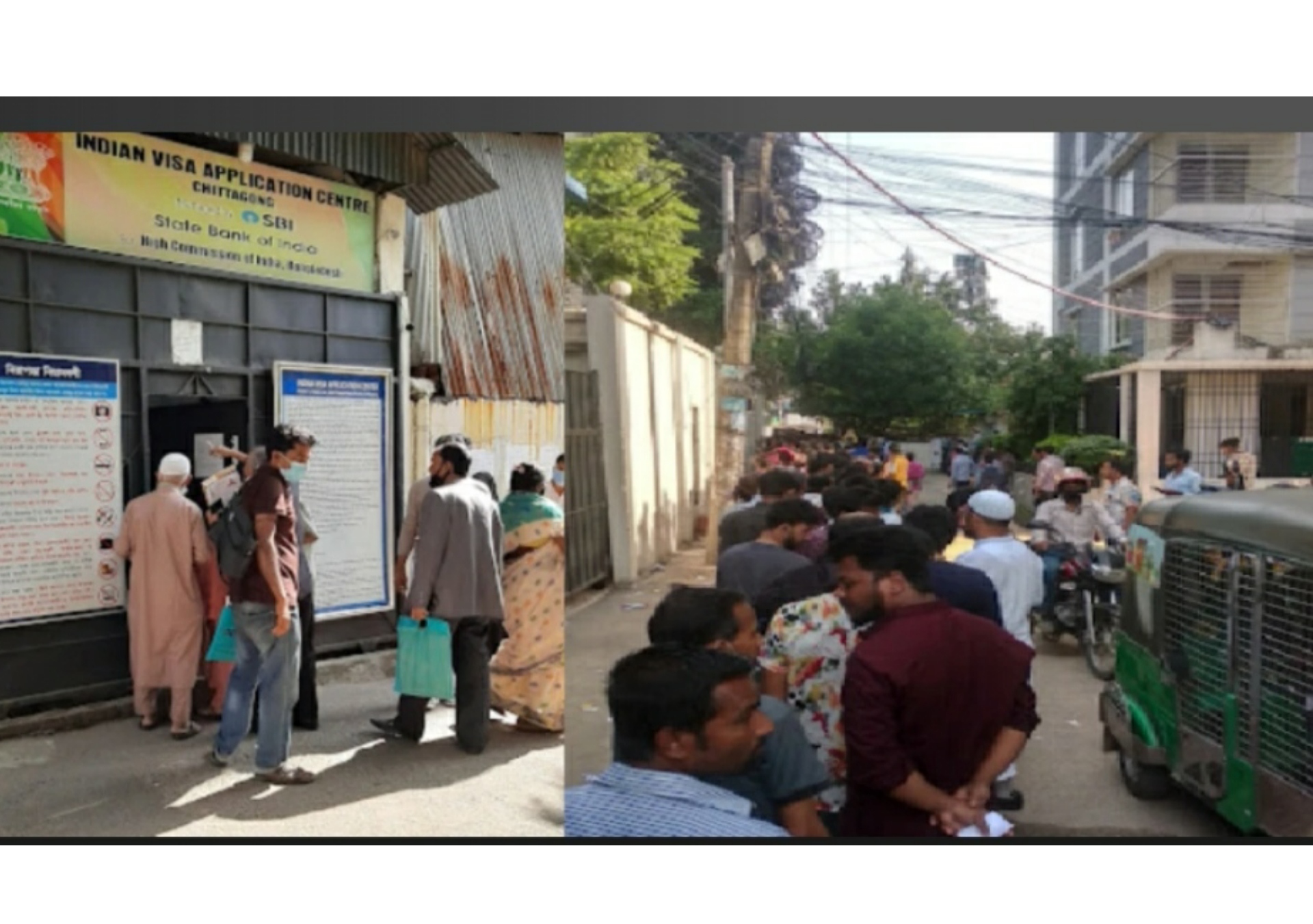 চট্টগ্রামে ভারতের ভিসার জন্য দীর্ঘ লাইন,স্ট্রোক করে মারা গেলেন বৃদ্ধ