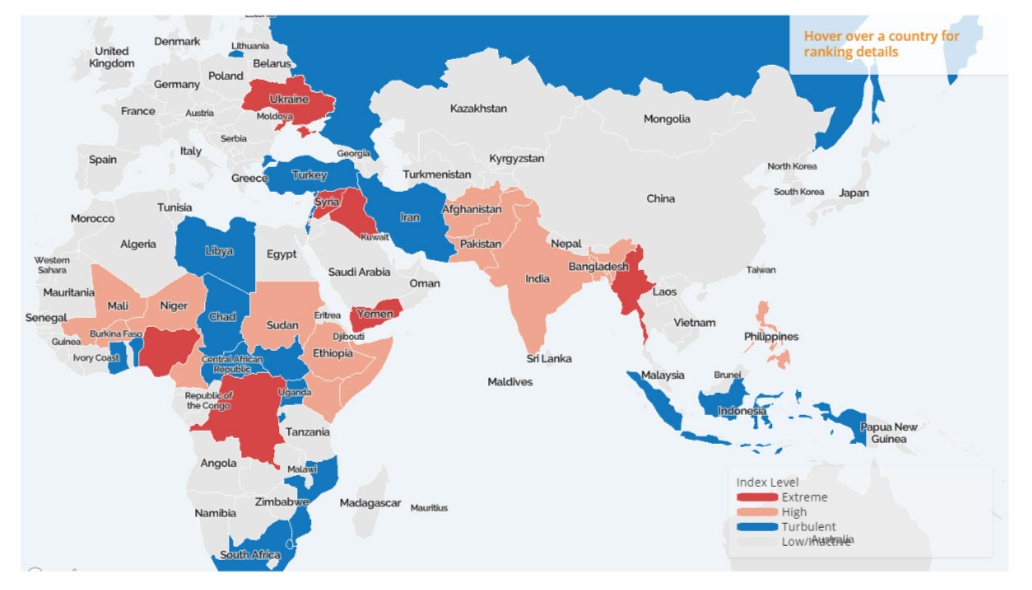 বিশ্বে সহিংসতাপ্রবণ দেশের মধ্যে ২২তম বাংলাদেশ