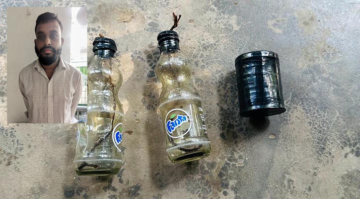 কোতোয়ালীতে গাড়ি ভাংচুর-ককটেল বিস্ফোরণ,আটক ১