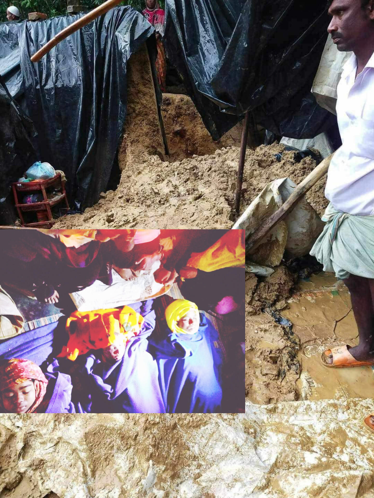 টানা বৃষ্টিতে টেকনাফে দেয়াল চাপায় একই পরিবারের ৪ জন নিহত