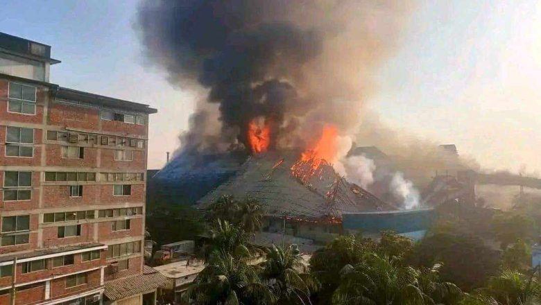 তিন দিনেও নিয়ন্ত্রণে আসেনি এস আলম সুগার মিলের আগুন