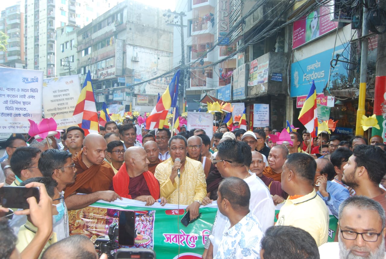 অশান্ত বিশ্ব শান্ত ও সুন্দর করার ক্ষেত্রে বুদ্ধের অহিংস বাণী ছড়িয়ে দিতে হবে: হেলাল আকবর বাবর