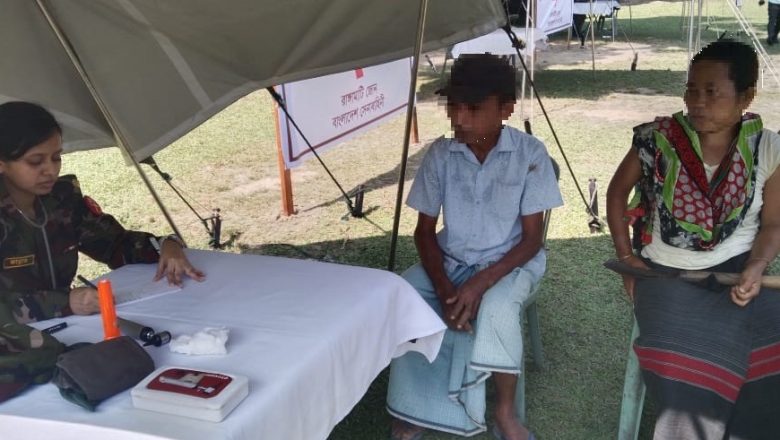 ইউপিডিএফ’র বাধার মধ্যেও রাঙামাটিতে সেনাবাহিনীর বিনামূল্যে চিকিৎসা সেবা