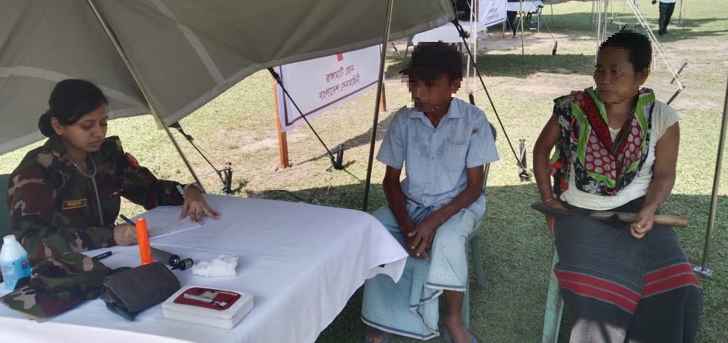 ইউপিডিএফ’র বাধার মধ্যেও রাঙামাটিতে সেনাবাহিনীর বিনামূল্যে চিকিৎসা সেবা