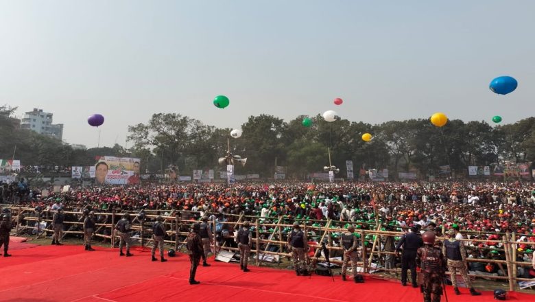 ফরিদপুরের সমাবেশ শুরু, মঞ্চে উপস্থিত তারেক রহমান