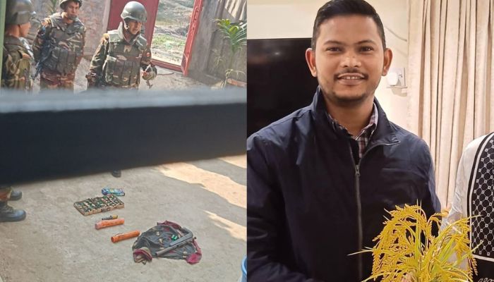 সাতকানিয়ায় জেলা ছাত্রদল নেতার বাড়ি থেকে অ.স্ত্র উদ্ধার করল সেনাবাহিনী : আটক ২