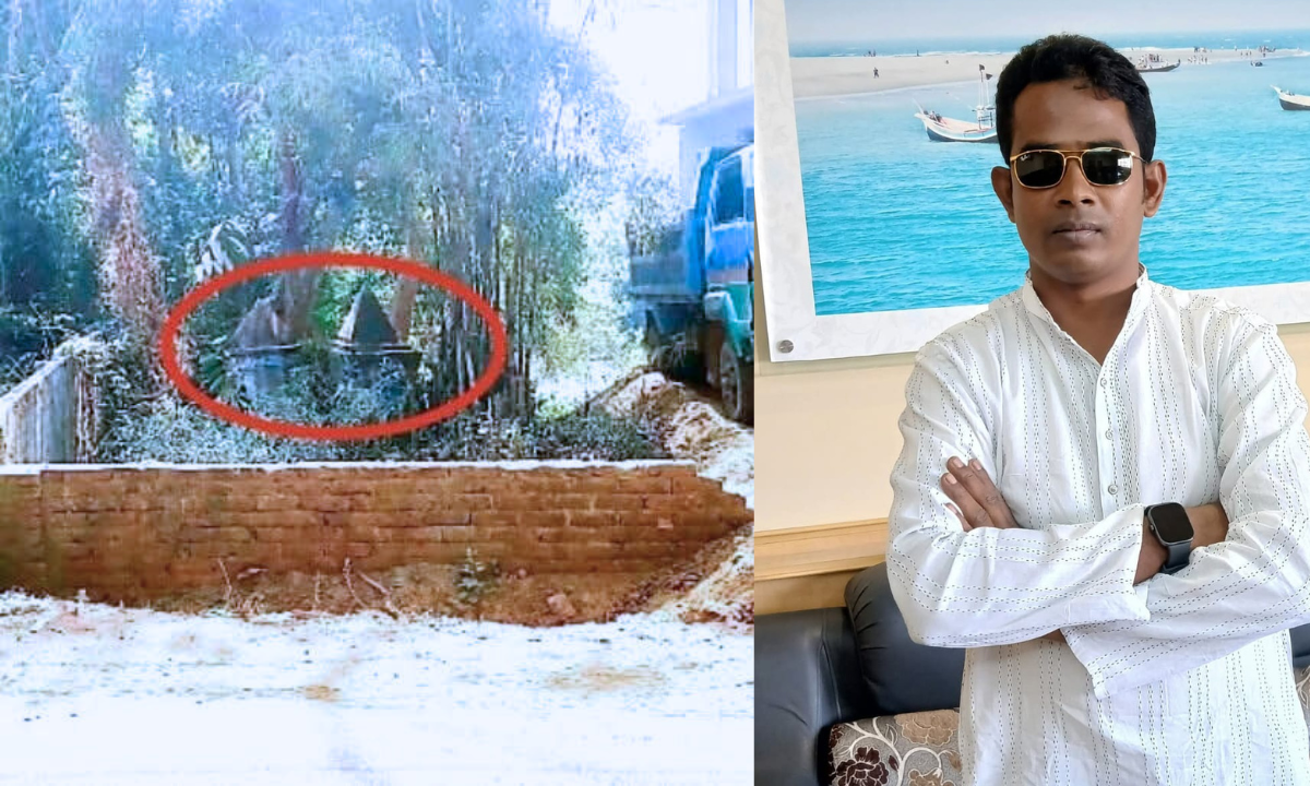 ফটিকছড়িতে ৮০ বছরের হিন্দু সমাধি দখলের অভিযোগ, যুবদল নেতা অস্বীকার